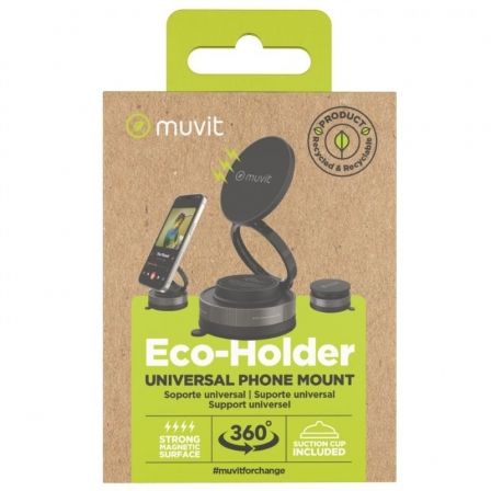 Muvit Soporte de smartphone para coche For Change MCCHL0035 Negro